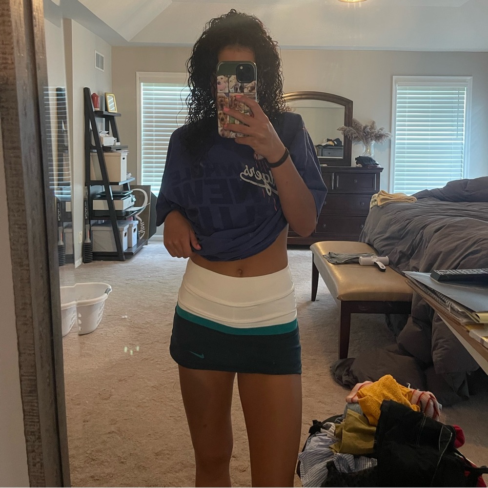 Nike mini tennis skirt with built in shorts